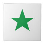 Azulejo Estrella verde<br><div class="desc">Baldosa De Cerámica De Estrella Verde. ¡Las estrellas siempre están de moda!</div>
