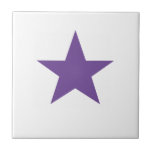 Azulejo Estrella violeta<br><div class="desc">Estrellas Cerámicas De Estrella Púrpura. ¡Las estrellas siempre están de moda!</div>