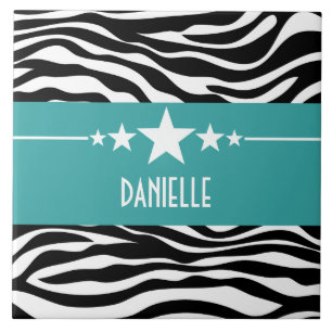 Azulejo Estrella zebra verde azulada