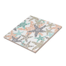 Estrellas de cerámica de patrón sin foco Starfish