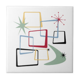 Azulejo Estrellas de la era atómica Boomerang sobresale a