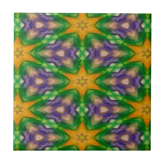 Azulejo Estrellas de Mardi Gras (Frente)