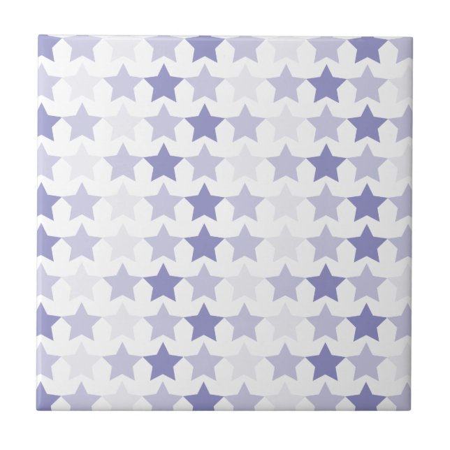 Azulejo Estrellas de Ombre Azul Patriótico (Frente)