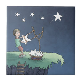 Azulejo Estrellas de tiro - Creando deseos de mosaico cerá