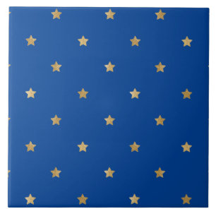 Azulejo Estrellas doradas en el cielo azul