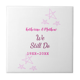 Azulejo Estrellas rosas Renovación de votos boda de aniver