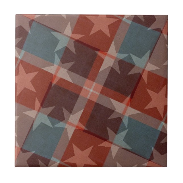 Azulejo Estrellas y rayas (Frente)