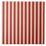 Azulejo Estribos de PopCorn Verticales Festibles<br><div class="desc">Un estilo retro decorado con estripas de palomitas rojas y beige en forma horizontal o vertical son un moderno estilo clásico de diseño gráfico que siempre hace un gran regalo de personalizado para usted o para alguien especial en su lista, que seguramente impresionarán en cualquier ocasión festiva. Envíenos un correo...</div>