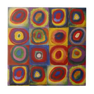 Azulejo Estudio de color de Kandinsky Cuadrados Coloridos