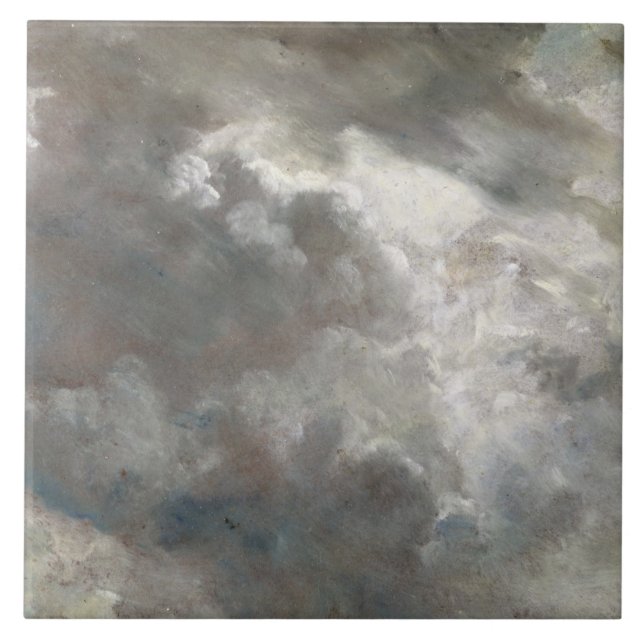 Azulejo Estudio de la nube de John Constable el |, 1821 (Frente)