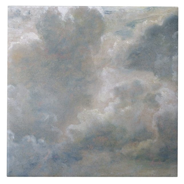 Azulejo Estudio de las nubes de cúmulo, 1822 de John (Frente)