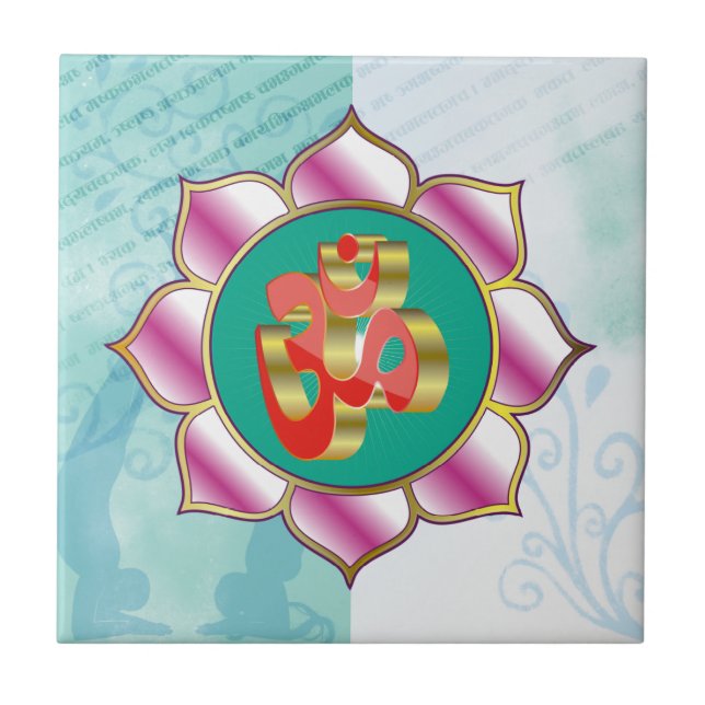 Azulejo Estudio de Yoga OM - Tile (Frente)