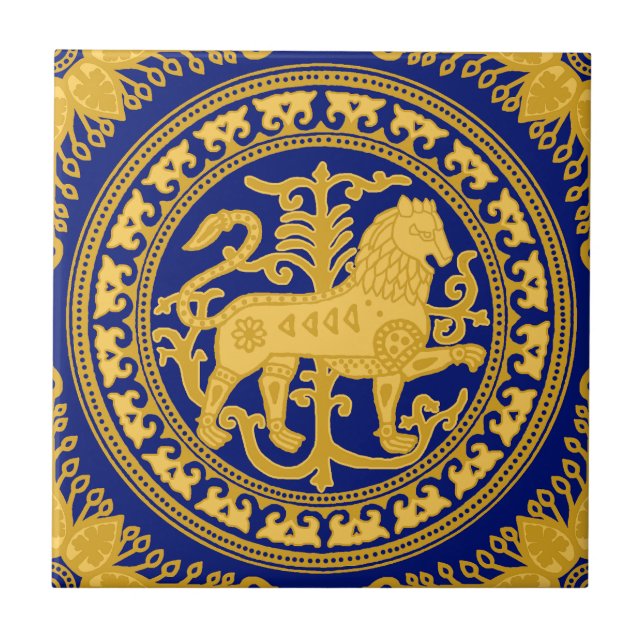 Azulejo Esztergom Lion Ceramic Tile (Frente)