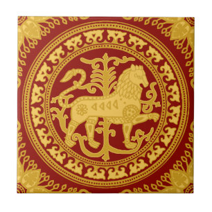 Azulejo Esztergom Lion Ceramic Tile