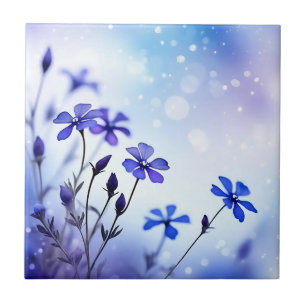 Azulejo Ethereal Periwinkle Floral Watercolor