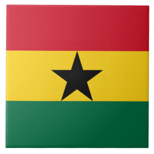 Azulejo Etiqueta de bandera de Ghana
