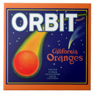 Azulejo Etiqueta de la caja de frutas de los Naranjas de 