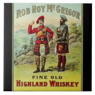 Azulejo Etiqueta Whiskey de Escocia de HIghland