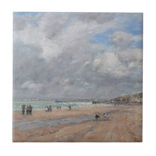 Azulejo Eugene Boudin - La playa de Deauville