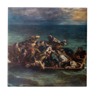 Azulejo Eugene Delacroix - El naufragio de don Juan