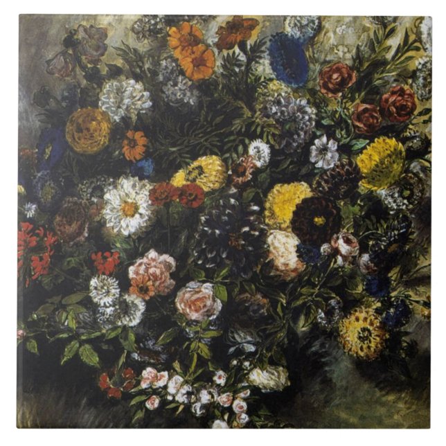 Azulejo Eugene Delacroix Vintage Bouquet (Frente)