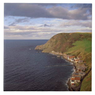Azulejo Europa, Escocia, Aberdeen. Vista general de