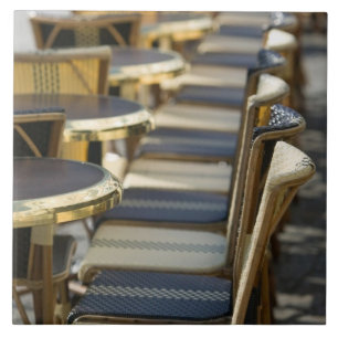 Azulejo Europa, Francia, París, Beaubourg: Mesas de café /