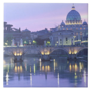 Azulejo Europa, Italia, Roma, El Vaticano. San Pedro y