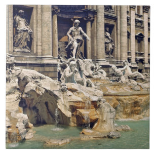Azulejo Europa, Italia, Roma. Monedas esparcidas en el fon