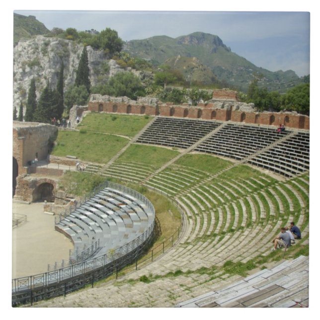 Azulejo Europa, Italia, Sicilia, Taormina. siglo III (Frente)
