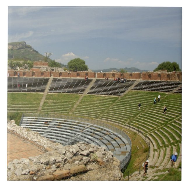 Azulejo Europa, Italia, Sicilia, Taormina. siglo III 2 (Frente)