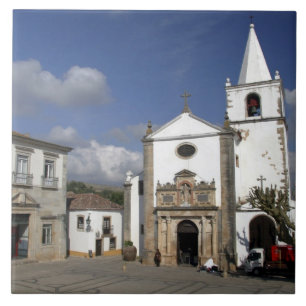 Azulejo Europa, Portugal, Obidos. Iglesia de Santa Maria e