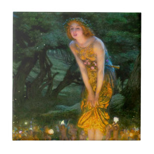 Azulejo Eve del verano medio Edward Robert Hughes
