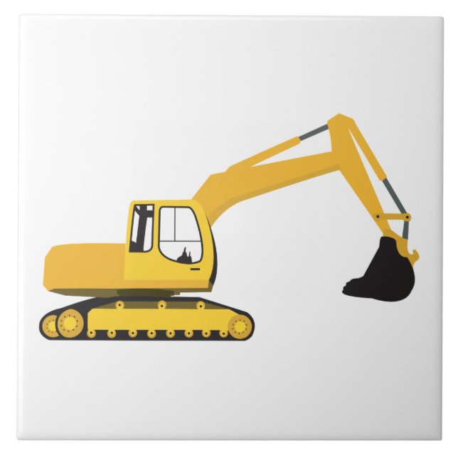 Azulejo Excavator Construction Truck Kids (Frente)