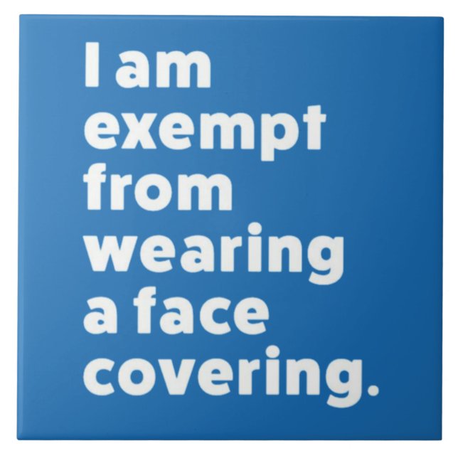 Azulejo Exención de usar un recubrimiento facial (Frente)