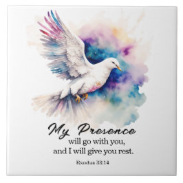 Azulejo Éxodo 33:14 Mi presencia irá con la Biblia