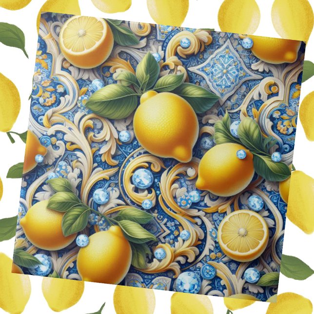 Azulejo Exotic Tile Accents | Moroccan Mediterranean Lemon (Subido por el creador)