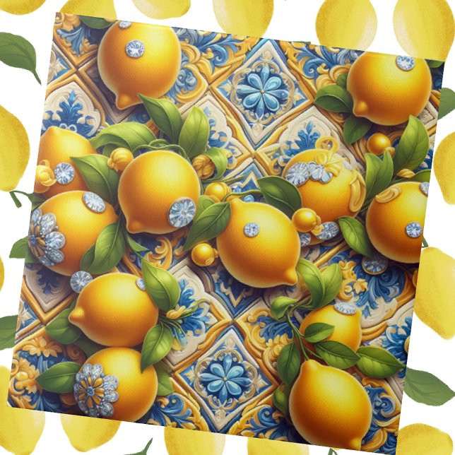 Azulejo Exotic Tile Accents | Morrocan Mediterranean Lemon (Subido por el creador)