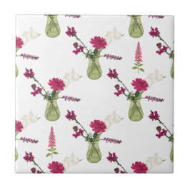 Azulejo Exotisches Blumenarrangement im Glas