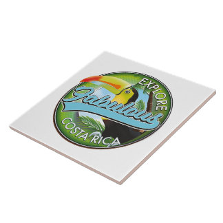 Azulejo Explorar el fabuloso logo de costa rica