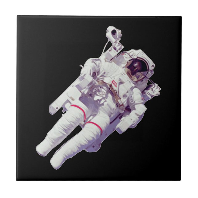 Azulejo Explore el Cosmos: astronauta retro (Frente)