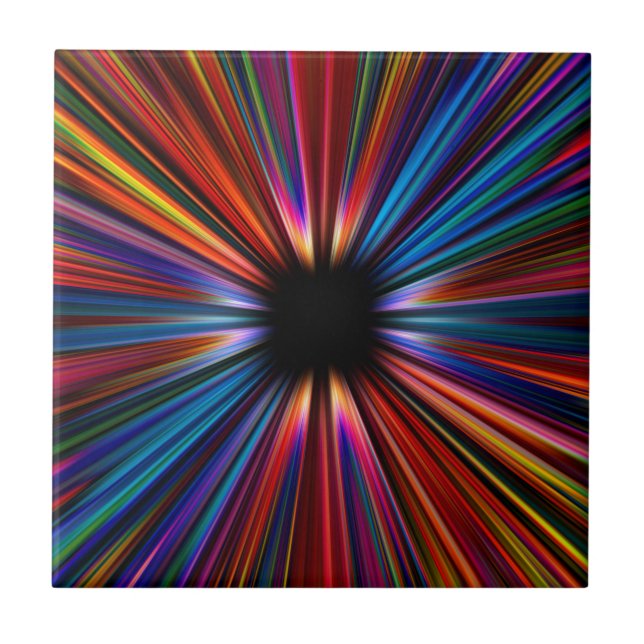 Azulejo Explosión colorida del starburst (Frente)