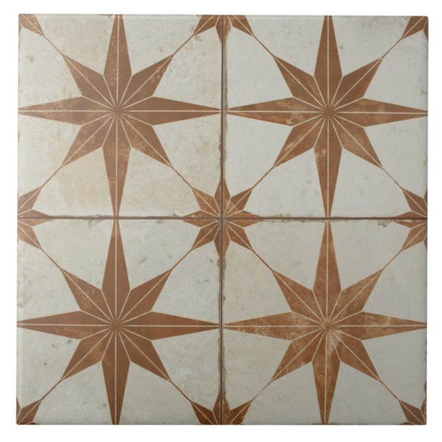 Azulejo - Explosión de Estrellas Beige (Frente)