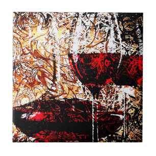 Azulejo Extracto con el vino