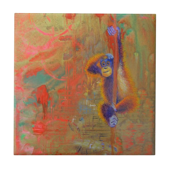 Azulejo Extracto del orangután (Frente)