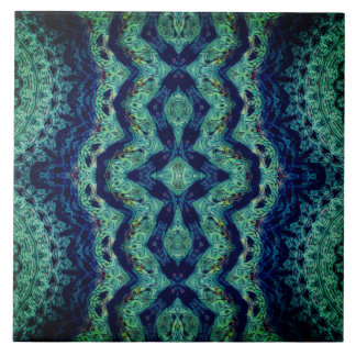 Azulejo Extracto enrrollado azul verde azulado rico