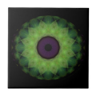 Azulejo Eyesore Evil Eye Lime Mandala