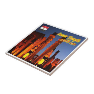 Azulejo EzG030 EGIPTO, LuxorTemple By Night, África,