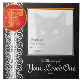 Azulejo F Monograma "En memoria de tu ser querido"