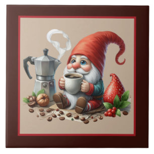 Azulejo Fabricación de artesanías caseras de gnome de café